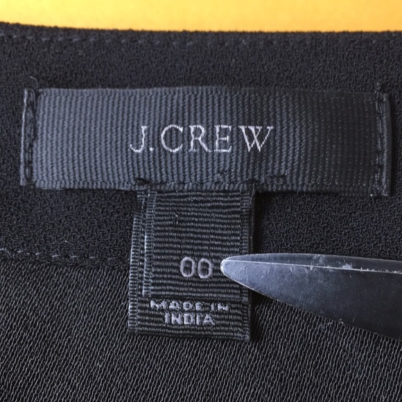 J Crew Black Drapy Faux Wrap Top Peplum Blouse - Picture 7 of 14